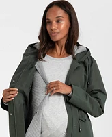 Seraphine Women's Khaki 4 in 1 Maternity and Babywearing Parka