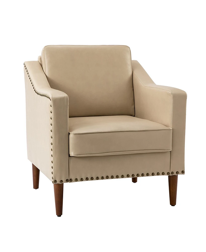 Karena Transitional Armchair with Nailhead Trims