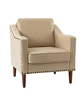 Karena Transitional Armchair with Nailhead Trims