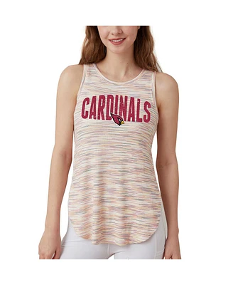 Women's Concepts Sport Arizona Cardinals Sunray Multicolor Distressed Tri-Blend Tank Top