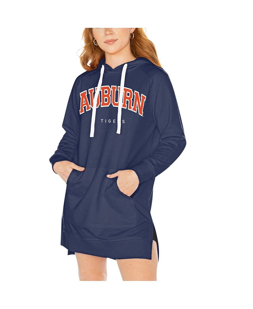 Women's Gameday Couture Navy Auburn Tigers Take a Knee Raglan Hooded Sweatshirt Dress