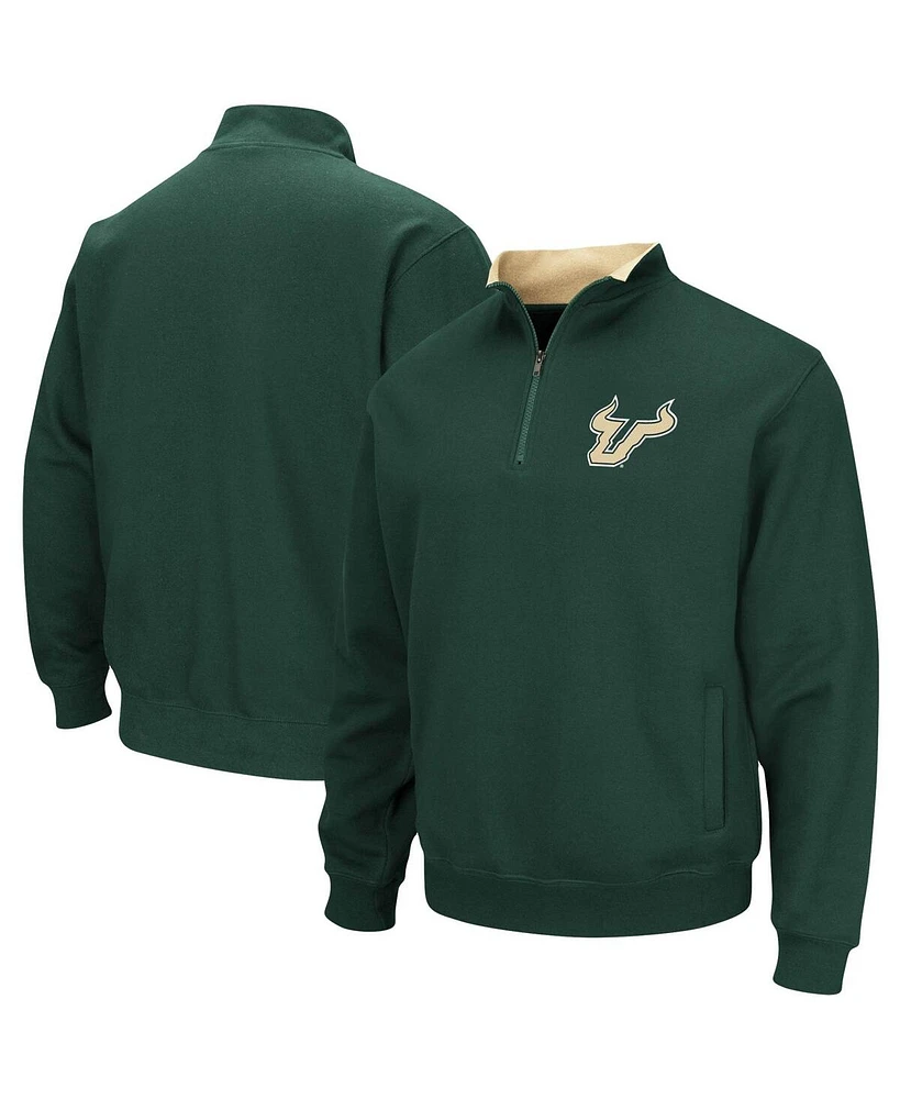 Men's Colosseum Green South Florida Bulls Tortugas Logo Quarter-Zip Jacket