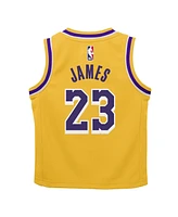 Toddler Boys and Girls Nike LeBron James Gold Los Angeles Lakers Swingman Player Jersey - Icon Edition