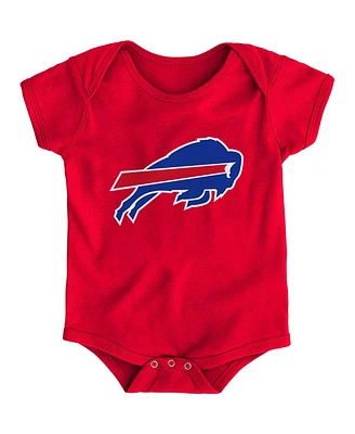 Baby Boys and Girls Red Buffalo Bills Team Logo Bodysuit