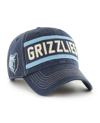 Men's '47 Brand Navy Distressed Memphis Grizzlies Quick Snap Clean Up Adjustable Hat