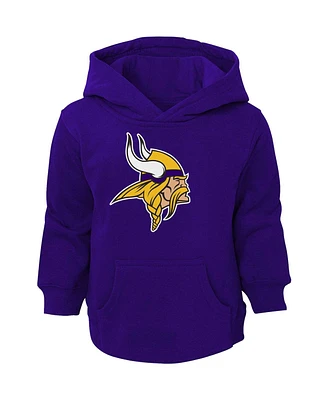 Toddler Boys and Girls Purple Minnesota Vikings Logo Pullover Hoodie
