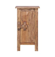 Bedside Cabinet 16.9"x12.2"x31.5" Solid Wood Mahogany
