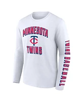 Men's Fanatics Navy, White Minnesota Twins Two-Pack Combo T-shirt Set