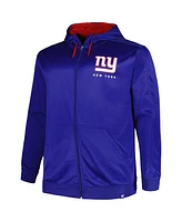 Men's Profile Royal New York Giants Big and Tall Defender Full-Zip Hoodie