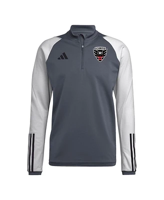 Men's adidas Gray D.c. United On-Field Aeroready Quarter-Zip Training Top