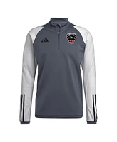 Men's adidas Gray D.c. United On-Field Aeroready Quarter-Zip Training Top