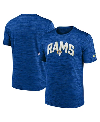 Men's Nike Royal Los Angeles Rams Sideline Velocity Athletic Stack Performance T-shirt