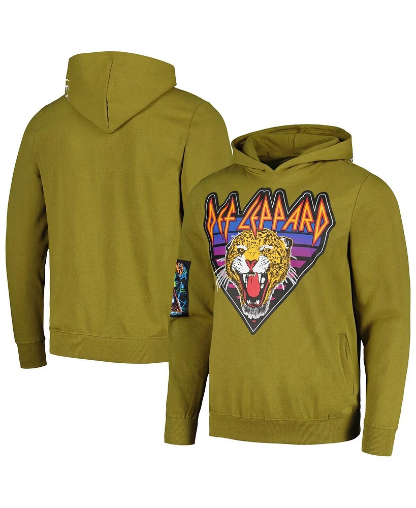 Men's and Women's Olive Def Leppard 1988 Pullover Hoodie