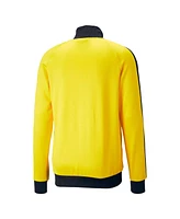 Men's Puma Yellow Borussia Dortmund ftblHeritage T7 Raglan Full-Zip Track Jacket