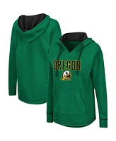 Women's Colosseum Green Oregon Ducks Tunic Pullover Hoodie