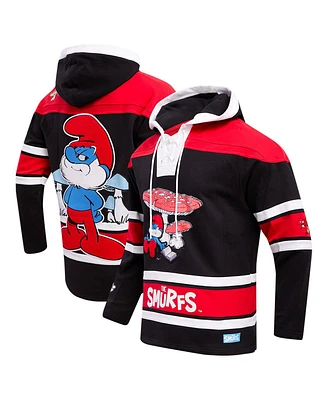 Men's Freeze Max Black The Smurfs Hockey Pullover Hoodie