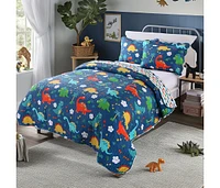 MarCielo 100% Cotton Kids Quilt Dinosaur Bedspread Set for Teens Girls Bedding