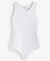 On 34th Women's Sleeveless Ribbed Bodysuit