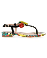 Betsey Johnson Women's Aniston Fruit Flat T-Strap Sandals