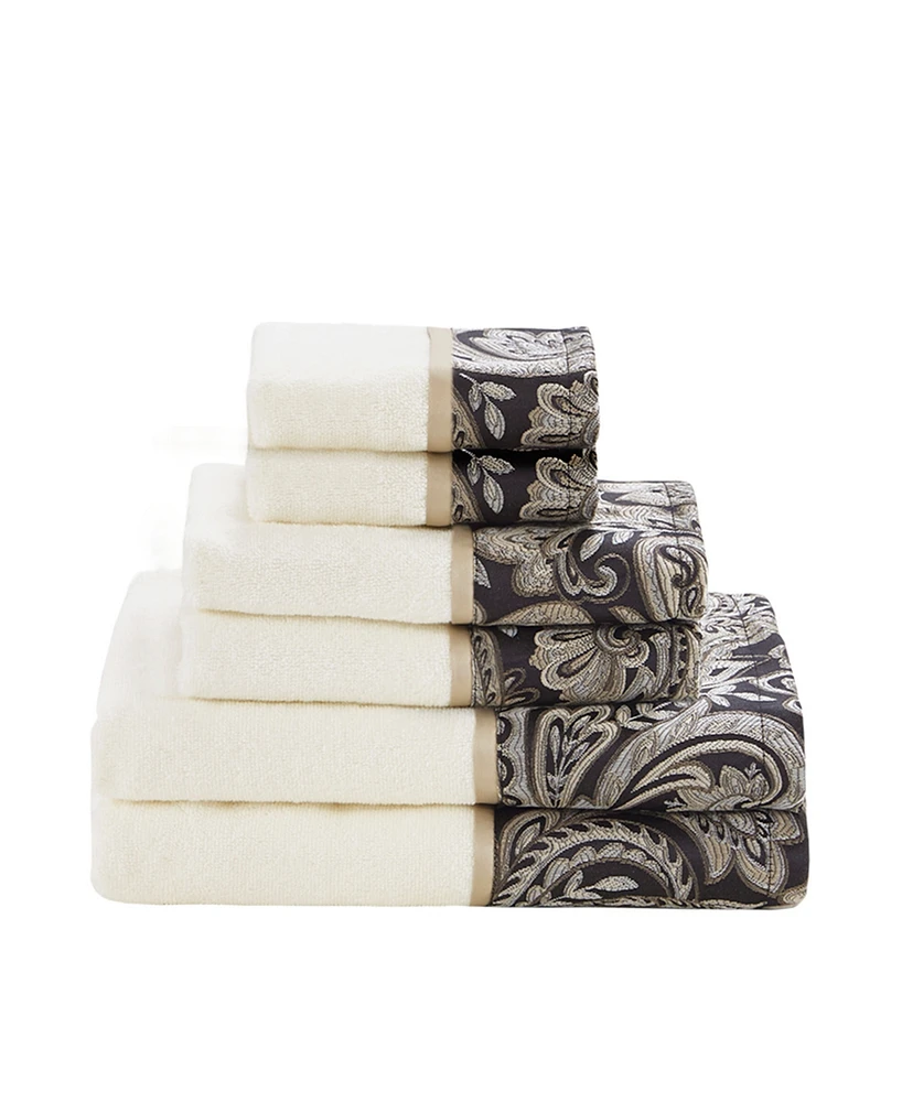 Madison Park Aubrey 6-Pc Jacquard Towel Set