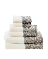 Madison Park Aubrey 6-Pc Jacquard Bath Towel Set