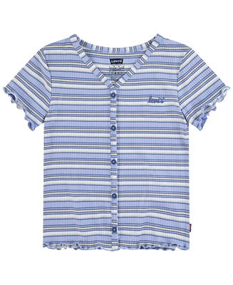 Levi's Big Girls Striped Meet and Greet Top