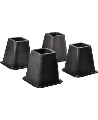 5 to 6-inch Super Quality Bed and Furniture Risers 4-pack in Black