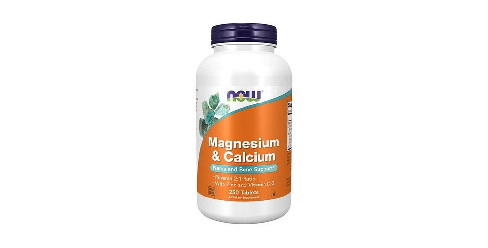 Now Foods Magnesium & Calcium, 250 Tabs