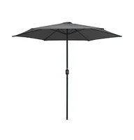 Outdoor Parasol with Aluminum Pole 106.3"x96.9" Anthracite