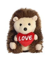Aurora Mini Love Hedgehog Rolly Pet Round Plush Toy Brown 5"