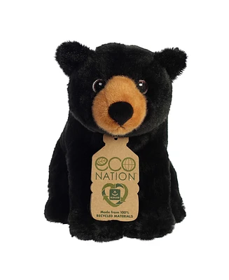 Aurora Medium Black Bear Eco Nation Eco-Friendly Plush Toy Black 9.5"