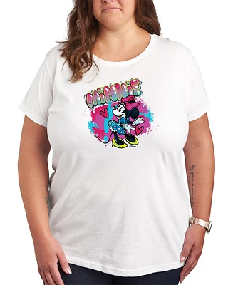 Hybrid Apparel Trendy Plus Disney Minnie Mouse Graffiti Graphic T-shirt