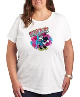 Hybrid Apparel Trendy Plus Disney Minnie Mouse Graffiti Graphic T-shirt