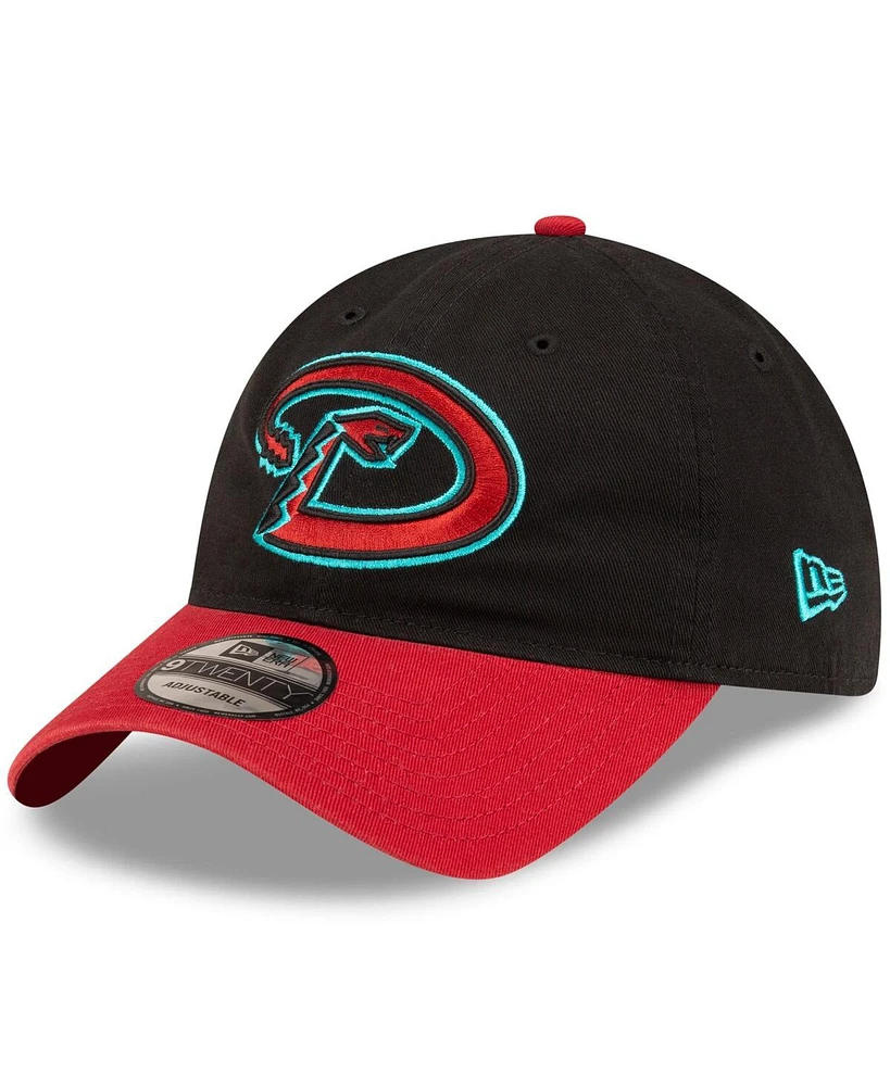 Men's New Era Black, Red Arizona Diamondbacks Road Replica Core Classic 9TWENTY Adjustable Hat