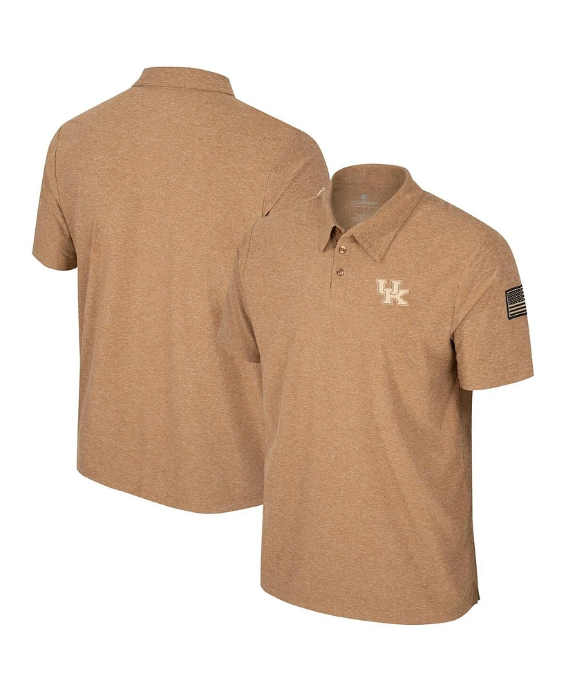 Men's Colosseum Khaki Kentucky Wildcats Oht Military-Inspired Appreciation Cloud Jersey Desert Polo Shirt