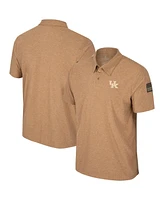 Men's Colosseum Khaki Kentucky Wildcats Oht Military-Inspired Appreciation Cloud Jersey Desert Polo Shirt