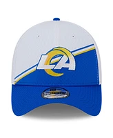 Men's New Era White, Royal Los Angeles Rams 2023 Sideline 39THIRTY Flex Hat