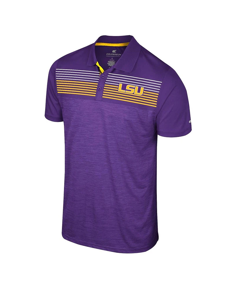 Men's Colosseum Purple Lsu Tigers Langmore Polo Shirt