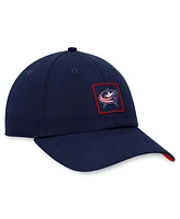 Men's Fanatics Navy Columbus Blue Jackets Authentic Pro Rink Adjustable Hat