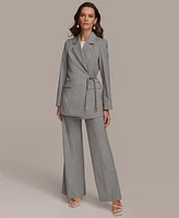 Donna Karan Women's Pinstriped Tie-Waist Blazer