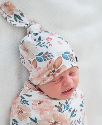 Copper Pearl Baby Top Knot Hat