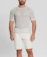 Guess Men's Otto Noah Textured-Knit Short-Sleeve Sweater