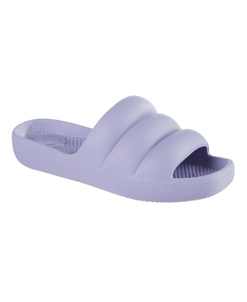 Totes Women's Molded Puffy Slide with Everywear