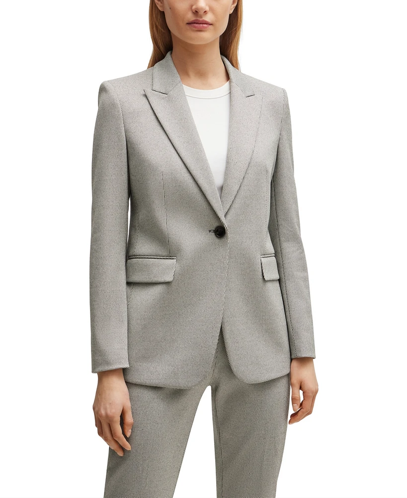 Boss by Hugo Boss Women's Patterned Regular-Fit Jacket