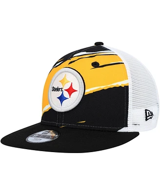 Youth Boys New Era Black Pittsburgh Steelers Tear 9FIFTY Snapback Hat