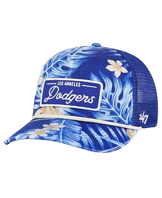 Men's '47 Brand Royal Los Angeles Dodgers Tropicalia Trucker Hitch Adjustable Hat
