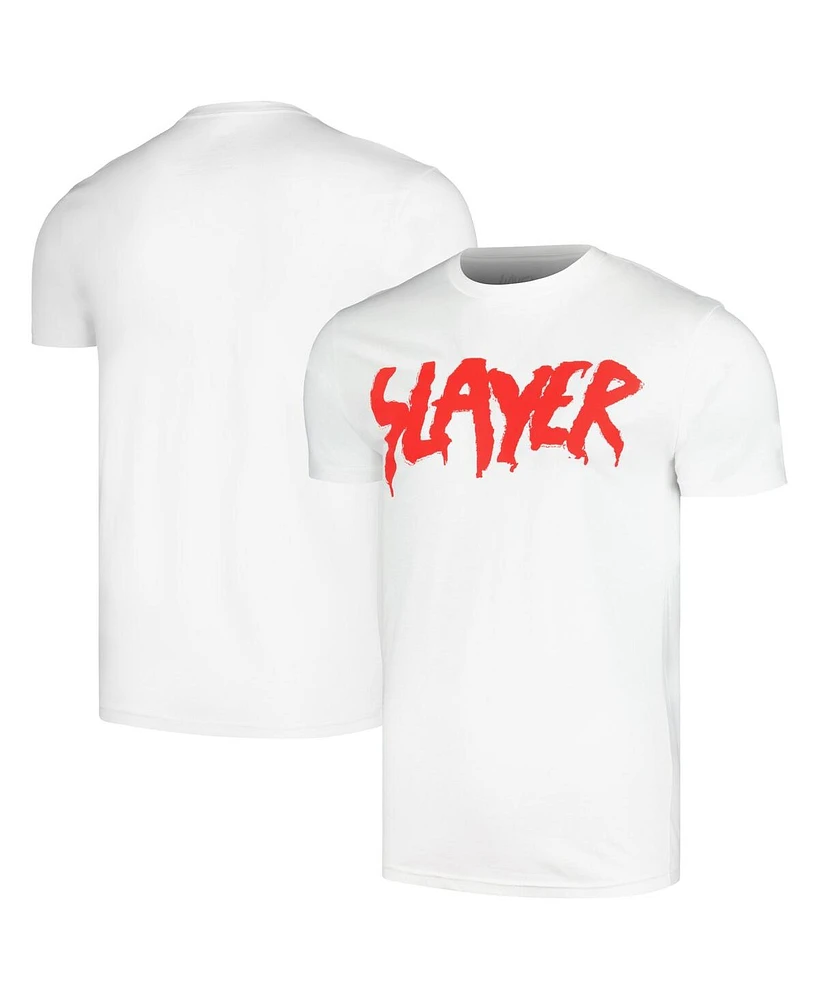 Men's White Slayer Drip Logo T-shirt