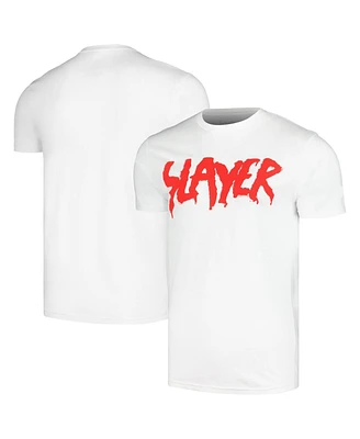 Men's White Slayer Drip Logo T-shirt