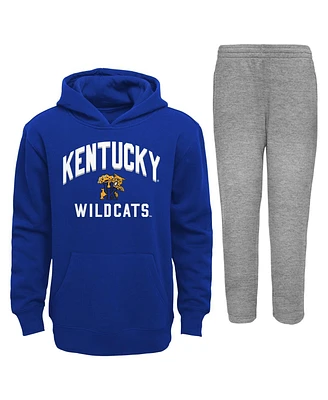 Toddler Boys and Girls Royal, Gray Kentucky Wildcats Play-By-Play Pullover Fleece Hoodie Pants Set