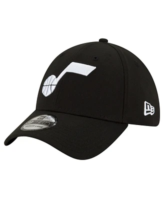 Men's New Era Black Utah Jazz Logo 39THIRTY Flex Hat